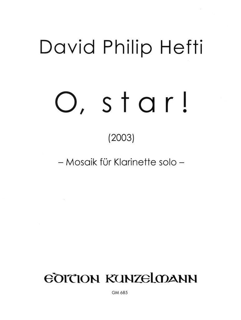 O, Star! - Mosaik Für Klarinette Solo
